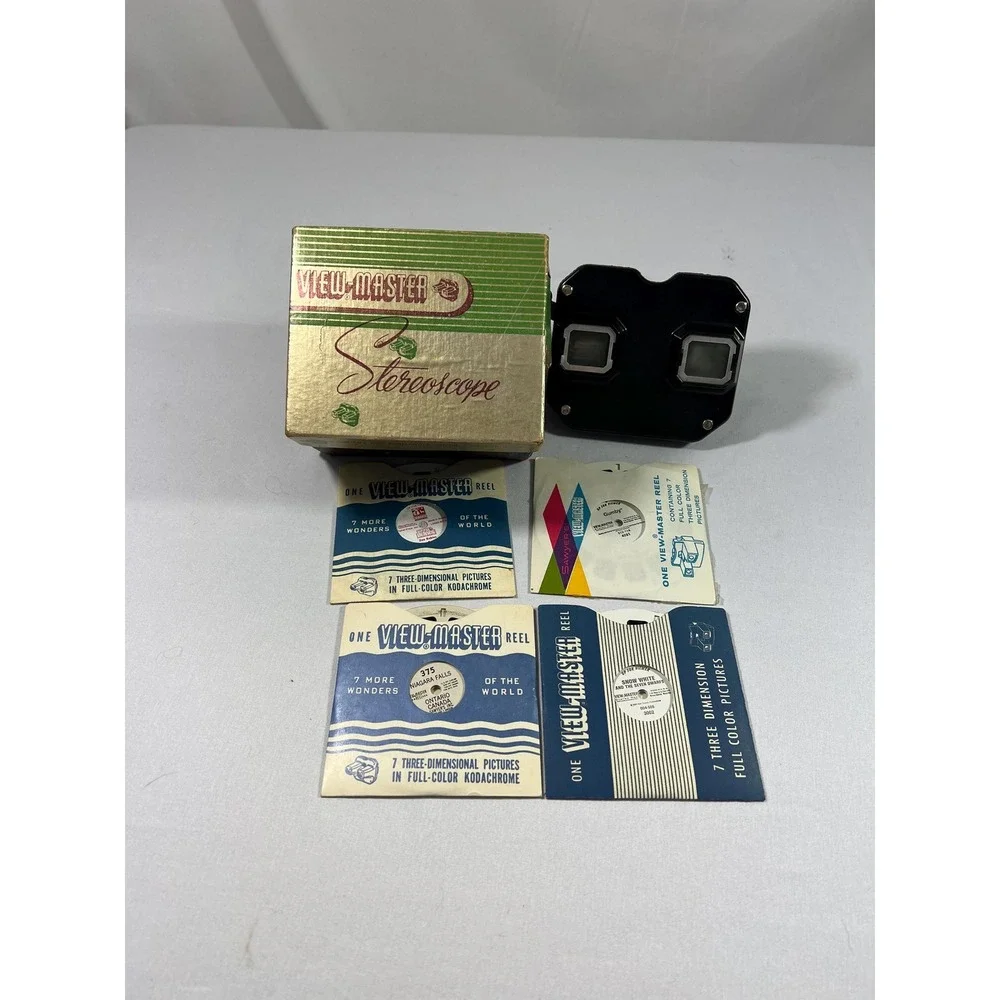 Vintage Sawyer's View-Master Model C Stereoscope Original Box Reel Sets